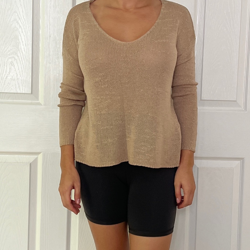 Forever 21 Sweater Womens Loose Tan Knit S